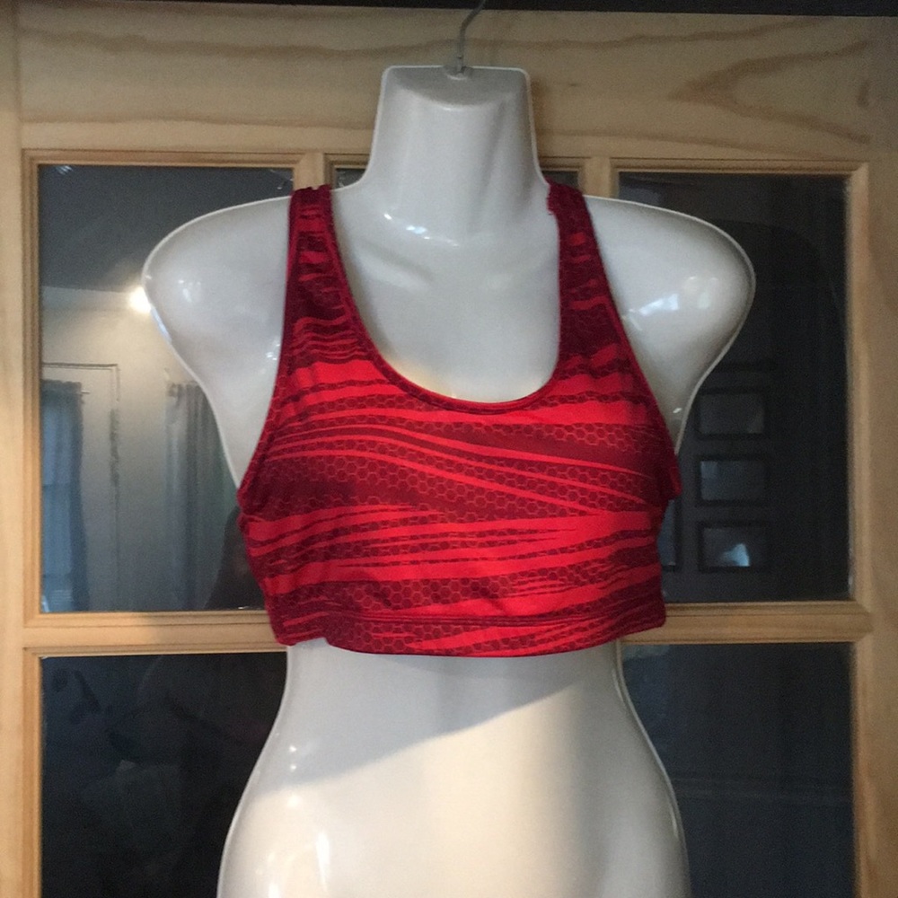 Women’s sports bra size Lg XPBX Pro red burgundy